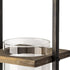 20" Black And Bronze Distressed Geometric Metal And Glass Wall Sconce Candle Holder