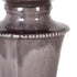 14" Gray Distressed Ornate Ceramic Tabletop Pillar Candle Holder