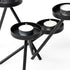 7" Black Geometric Metal Tabletop Votive Candle Holder