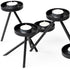 7" Black Geometric Metal Tabletop Votive Candle Holder