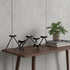7" Black Geometric Metal Tabletop Votive Candle Holder