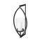 22" Black Geometric Metal And Glass Lantern Candle Holder