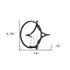 6" Black Quatrefoil Metal And Glass Wall Sconce Candle Holder
