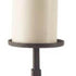 16" Brown Distressed Abstract Solid Wood Tabletop Pillar Candle Holder