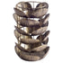 10" Bronze Distressed Botanical Leaf Metal Tabletop Hurricane Candle Holder