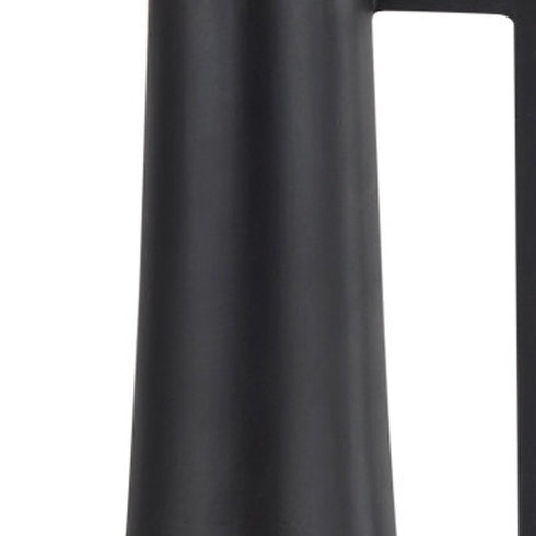 18" Black Metal Jug Vase