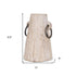 10" Light Brown Solid Wood Cylinder Jug Vase