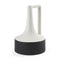 12" Black And White Ombre Ceramic Jug Vase