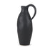 15" Black Ceramic Bud Jug Vase