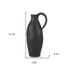 15" Black Ceramic Bud Jug Vase