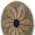 Mekhi 24" X 24" Black And Light Brown Floral Seagrass Circle Hanging Dimensional Sculpture