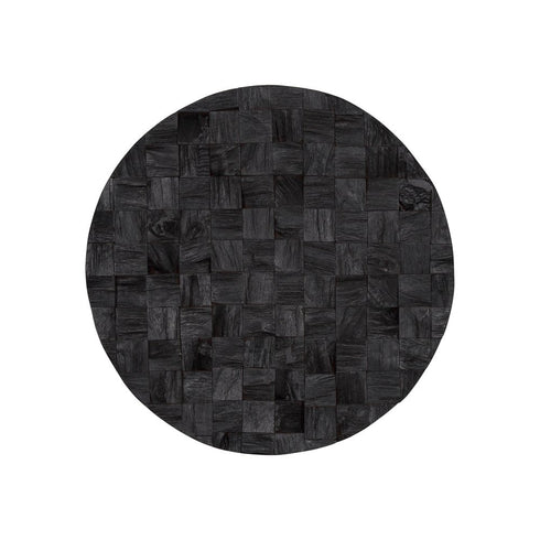 Into the Abyss II 24" X 24" Dark Brown Geometric Wood Circle Hanging Dimensional Sculpture