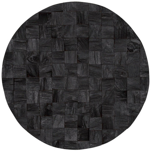 Into the Abyss II 24" X 24" Dark Brown Geometric Wood Circle Hanging Dimensional Sculpture