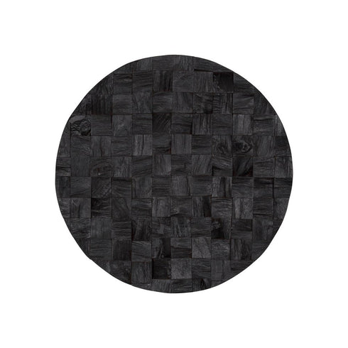 Into the Abyss II 24" X 24" Dark Brown Geometric Wood Circle Hanging Dimensional Sculpture