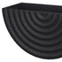 Set of Two Black Metal Geometric Half Moon Wall Planters