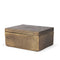 5" Gold Metal Decorative Box Tabletop Sculpture