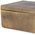 5" Gold Metal Decorative Box Tabletop Sculpture
