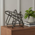 12" Black Metal Abstract Tabletop Sculpture