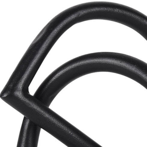 6" Black Iron Modern Abstract Tabletop Sculpture