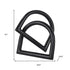 6" Black Iron Modern Abstract Tabletop Sculpture