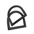 6" Black Iron Modern Abstract Tabletop Sculpture