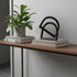 6" Black Iron Modern Abstract Tabletop Sculpture