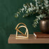 6" Gold Iron Abstract Modern Tabletop Sculpture
