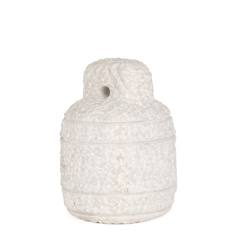 8" White Marble Door Stop