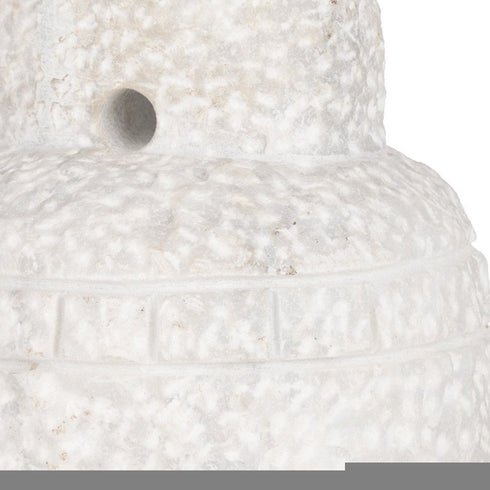 10" White Marble Door Stop