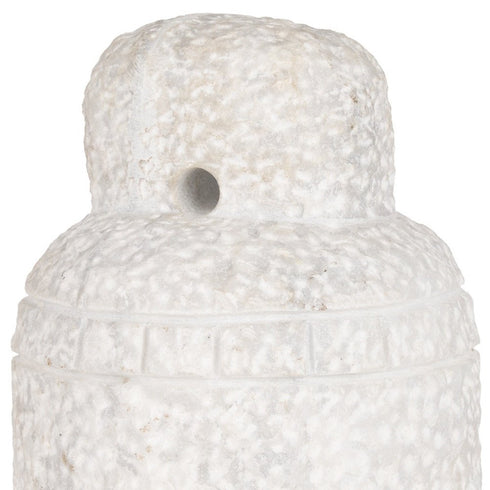 10" White Marble Door Stop