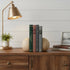 Set of Two Beige Stone Orb Decorative Bookends