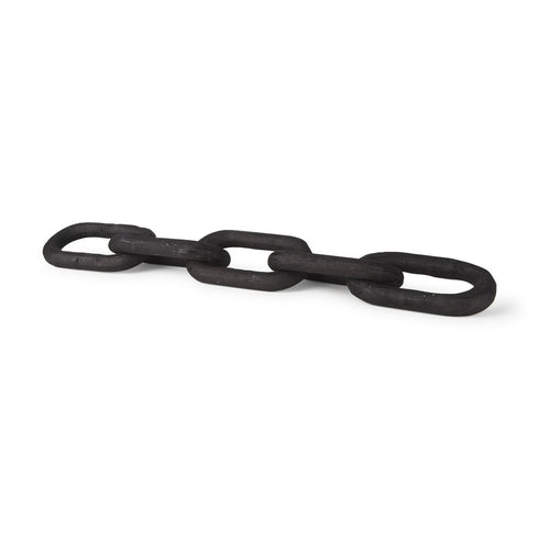 5" Black Solid Wood Tabletop Sculpture