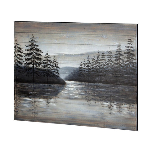 Sunset Narrows Hand Painted Distressed Unframed Wall Art