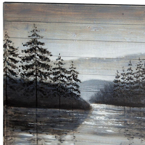 Sunset Narrows Hand Painted Distressed Unframed Wall Art