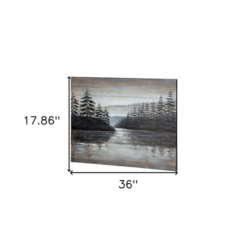 Sunset Narrows Hand Painted Distressed Unframed Wall Art