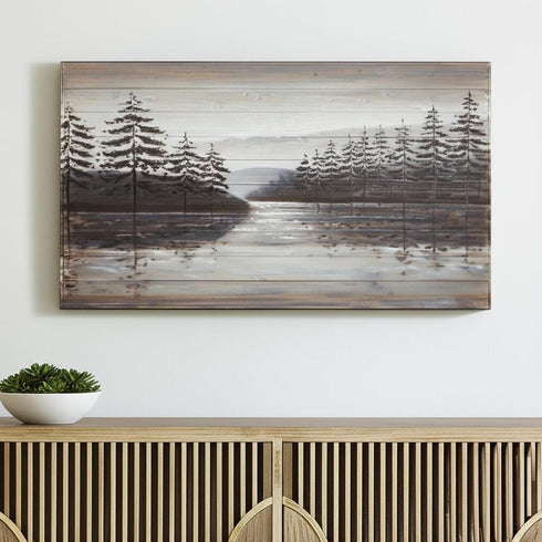 Sunset Narrows Hand Painted Distressed Unframed Wall Art