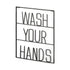 20" X 17" Black Wash Your Hands Metal Wall Decor