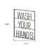 20" X 17" Black Wash Your Hands Metal Wall Decor