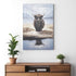 Wild Ox Hand Painted Distressed Unframed Wall Art