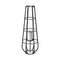 40" Black Distressed Geometric Metal Lantern Candle Holder