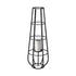 40" Black Distressed Geometric Metal Lantern Candle Holder