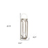 30" Gold Distressed Geometric Metal Tabletop Lantern Candle Holder