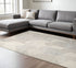9' X 12' Beige Gray And Ivory Wool Geometric Hand Woven Area Rug