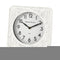 9" White Iron Square Table Clock