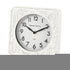 9" White Iron Square Table Clock