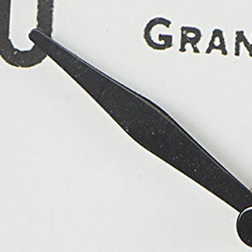 9" White Iron Square Table Clock