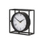 3" Black Distressed Metal Table Clock