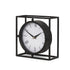 3" Black Distressed Metal Table Clock