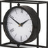 3" Black Distressed Metal Table Clock