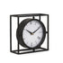 3" Black Distressed Metal Table Clock